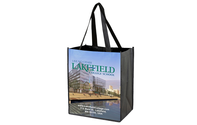12” W x 13” H Full Color Import Air Ship Grocery Shopping Tote Bags